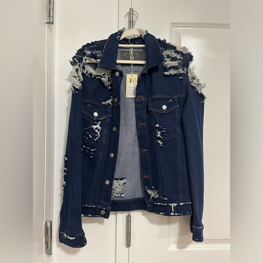 Golden Goose distressed denim jacket! Brand new